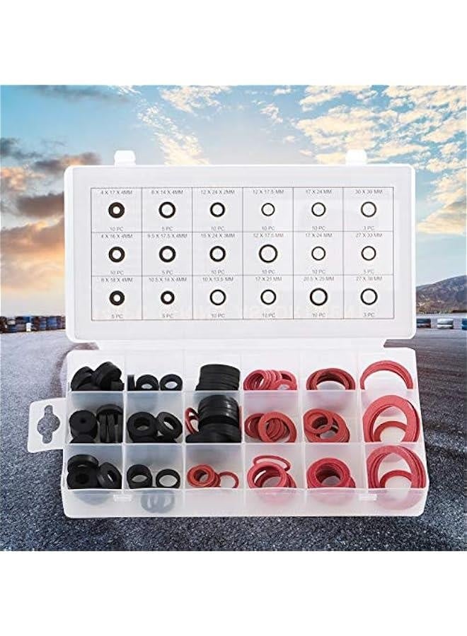 Plumbing Gaskets, 141pcs High Density Rubber Tap Sealing Washers Assortment Set, Rubber Sealing Assortment Plumbing Gasket Set for Sealing Taps, Valves, and More  - Image 4