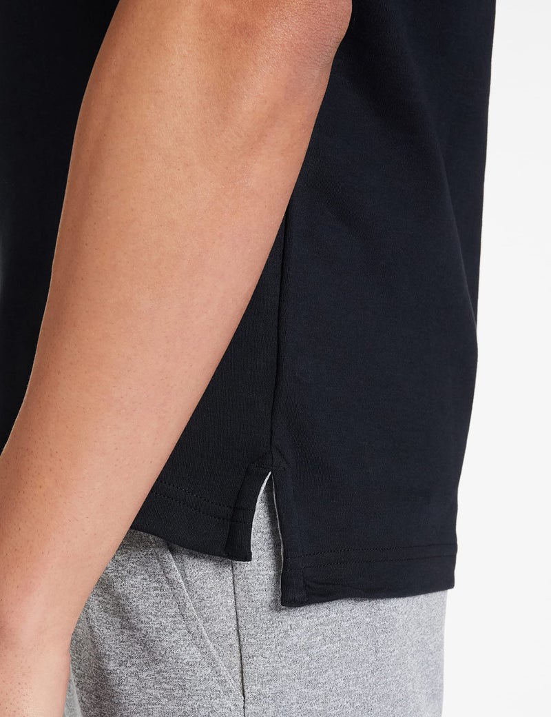 Van Heusen Athleisure Men Polo T-Shirt - Cotton Rich - Ultra Soft, Short Sleeve, Textured_60033_Black_XL - Image 5