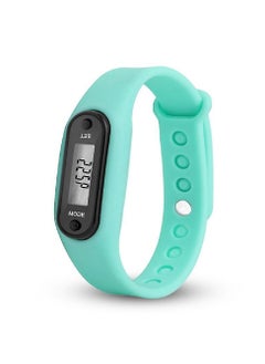 Fitness Sports Step Count Activity Tracker LCD Wrist Pedometer Mint Green