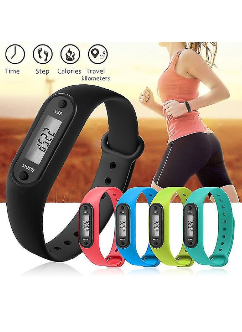 Generic - Fitness Sports Step Count Activity Tracker LCD Wrist Pedometer Mint Green - Image 1