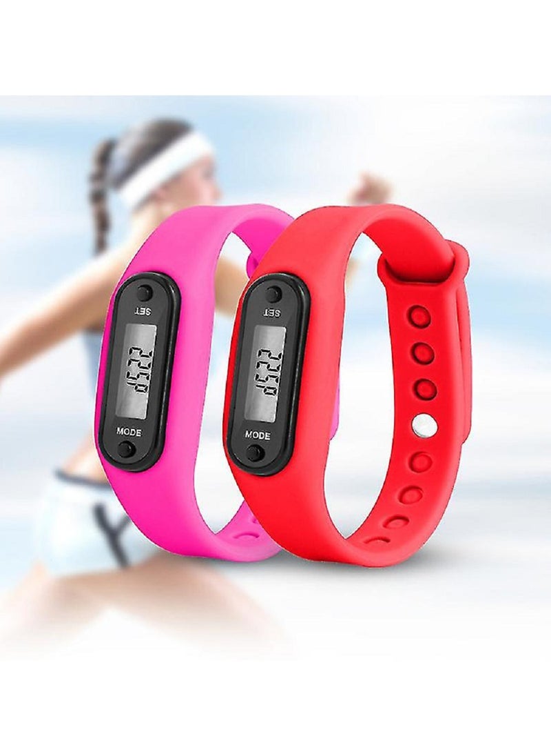 Generic - Fitness Sports Step Count Activity Tracker LCD Wrist Pedometer Mint Green - Image 1