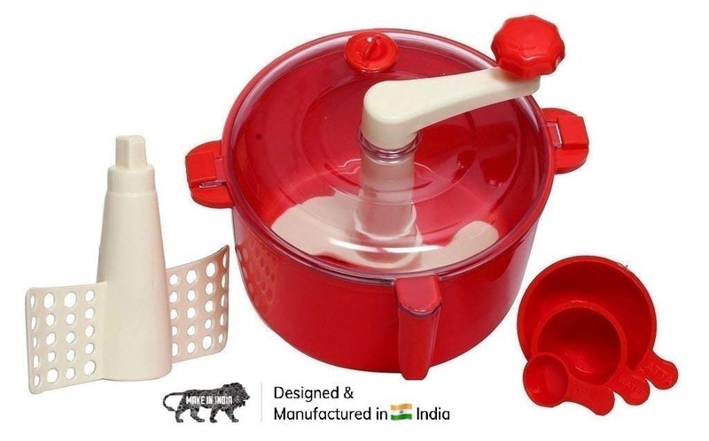 Purabelle Non Electric Dough Maker Machine Atta Maker for Kitchen MultiColor - Image 4