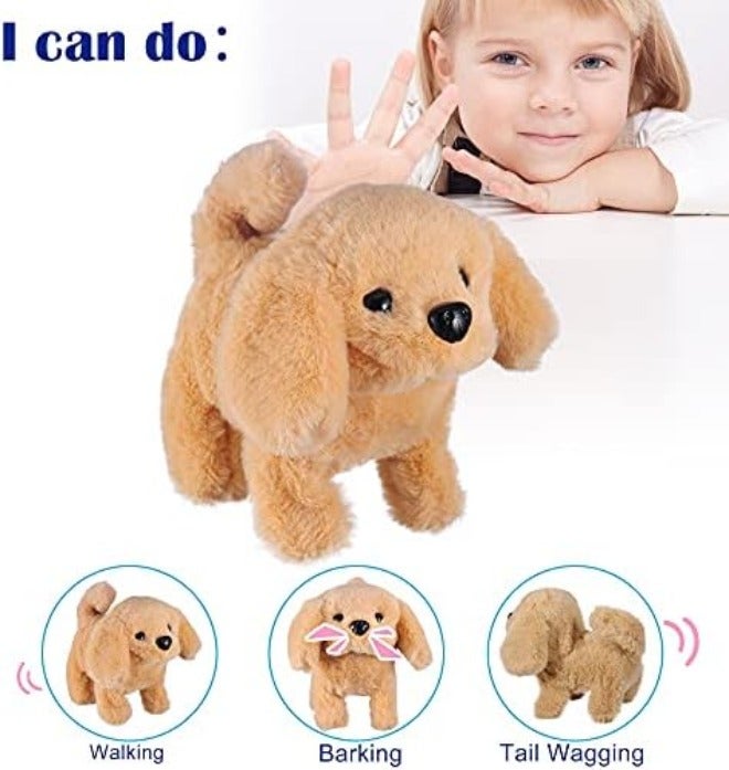 WorWoder Plush Saint Bernard Toy Puppy - Interactive Walking, Barking, Wagging Tail Dog for Kids - Image 5