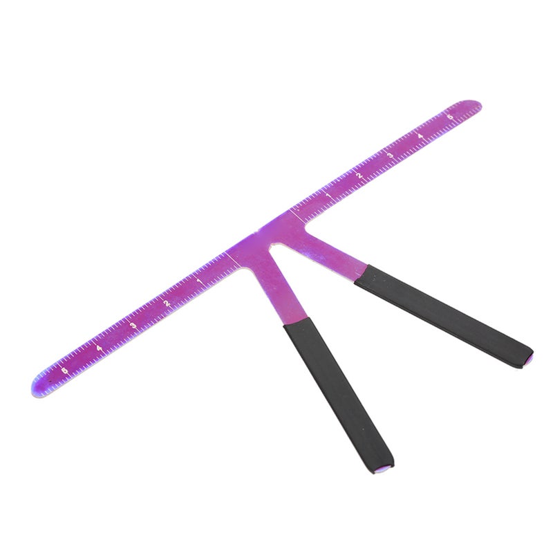 Permanent Eyebrow Makeup Ruler Reusable Tattoo Shaping Measure Tool Purple - Image 1