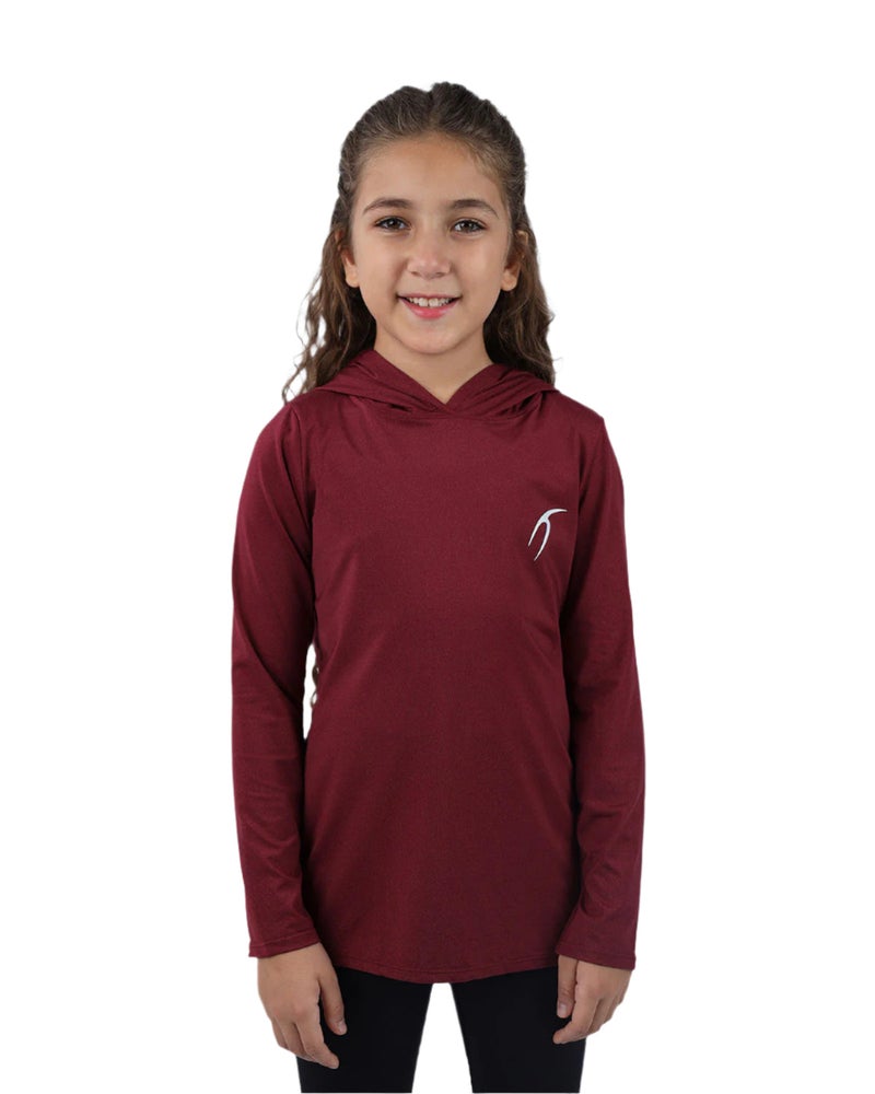 ATUM Vivid Long-Sleeve Burgundy Hoodie - Image 1