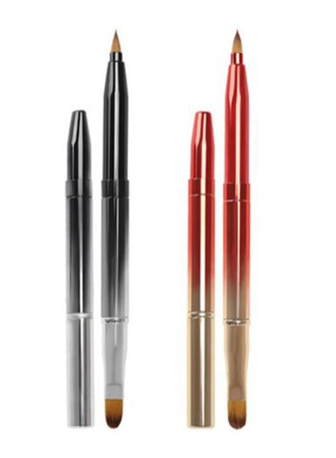 NIBEMINENT 10-Piece Cosmetic Makeup Brush Set Rose Gold/Brown - Image 2