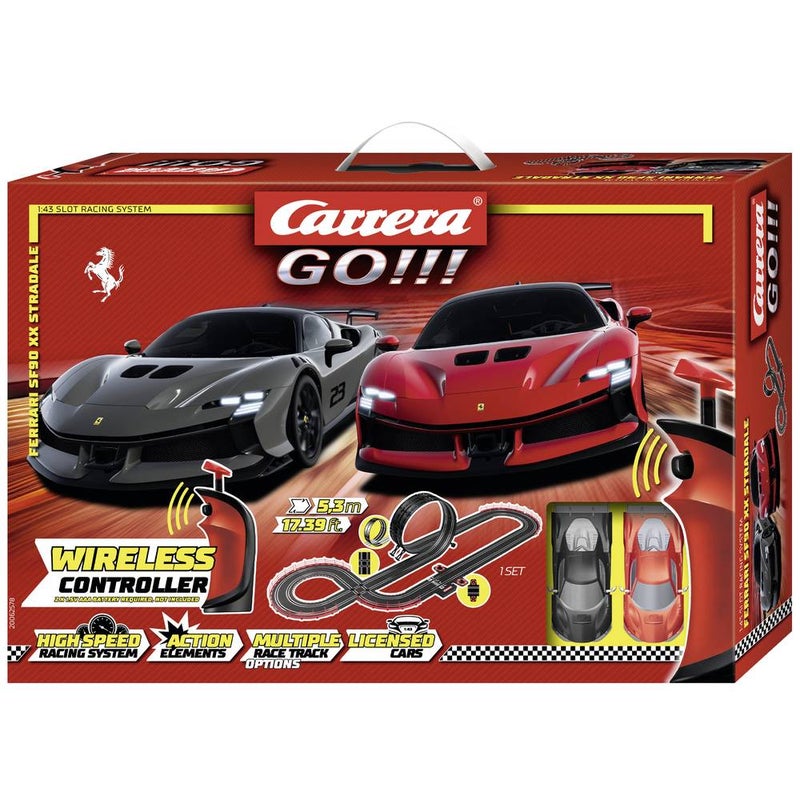 Carrera GO!!! Ferrari SF90 XX Stradale Wireless Slot Cars Racing Set (5.3 m)
