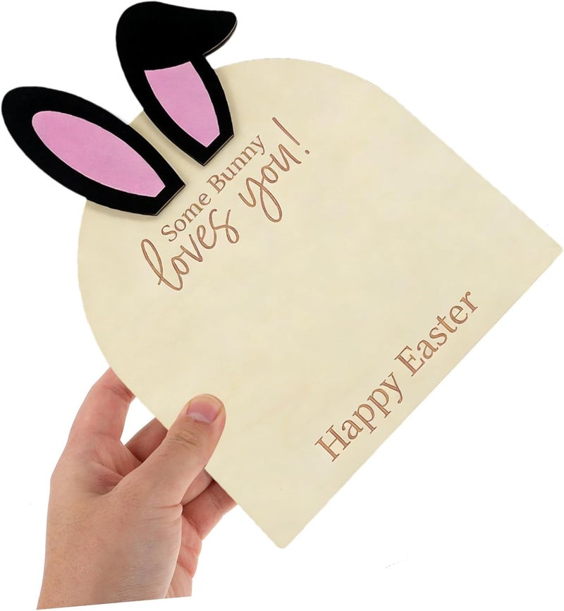 Hand and Footprint Kit with Bunny Design DIY Ornament for Newborn Keepsake Wooden Plaque for First Easter Celebration Adorable Footprint Memory Decor - Image 4