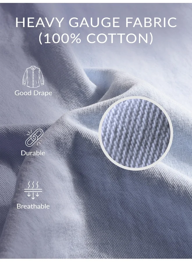 Beyoung Lavender Mist Over Dyed Shirt for Men
