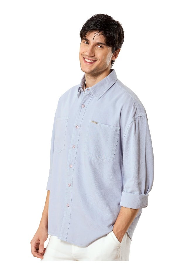 Beyoung - Lavender Mist Over Dyed Shirt for Men - Image 1