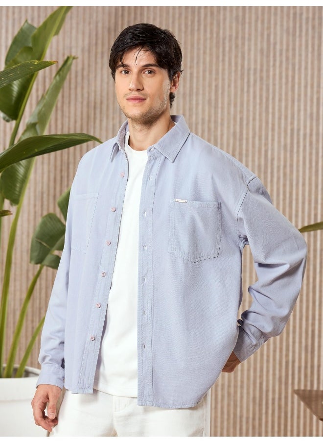 Beyoung - Lavender Mist Over Dyed Shirt for Men - Image 1