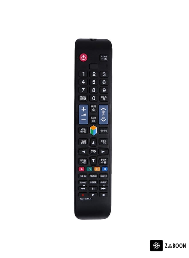 Zaboon Universal Smart LED LCD TV Remote Control Replacement Controller For SAMSUNG AA59-00582A Black
