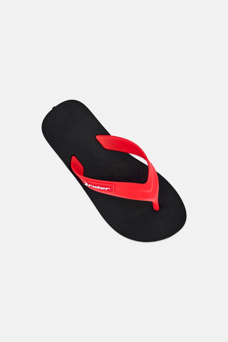 RIDER Kids Boy Brand Logo Slip On Slippers, Black - Image 3