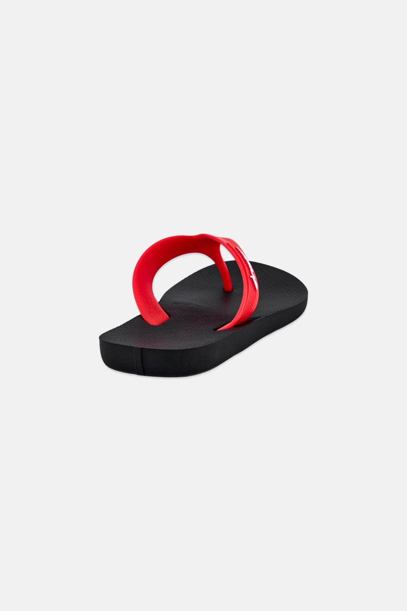 RIDER Kids Boy Brand Logo Slip On Slippers, Black - Image 2