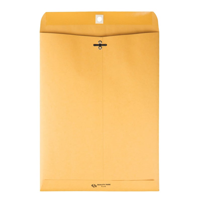 Quality Park 9 x 12 Clasp Envelopes with Deeply Gummed Flaps, Great for Filing, Storing or Mailing Documents, 28 lb Brown Kraft, 100 per Box (QUA37890) - Image 4