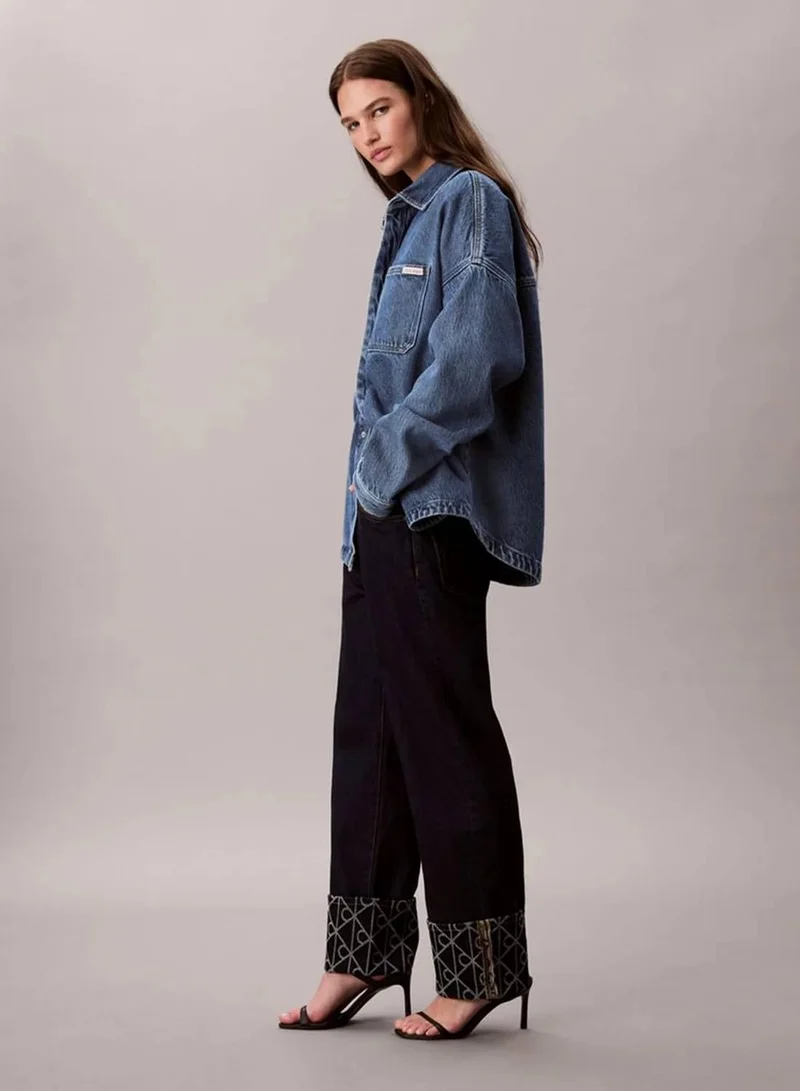 Calvin Klein Jeans CK INDIGO JACQUARD Relaxed Jeans for Women | Best Price UAE