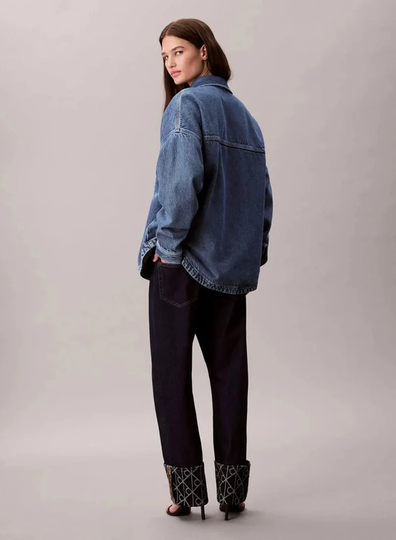Calvin Klein Jeans CK INDIGO JACQUARD Relaxed Jeans for Women | Best Price UAE