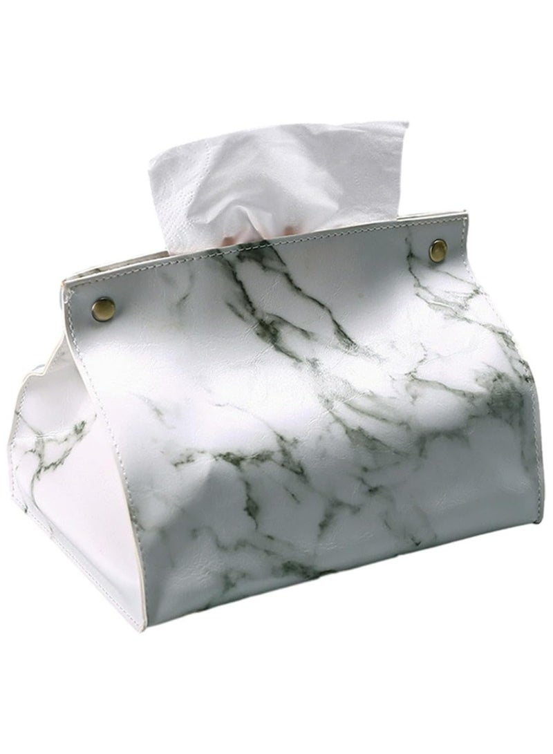 Oasisgalore Decorative Leather Tissue Box Cover for Bathroom and Home Use  - Image 1