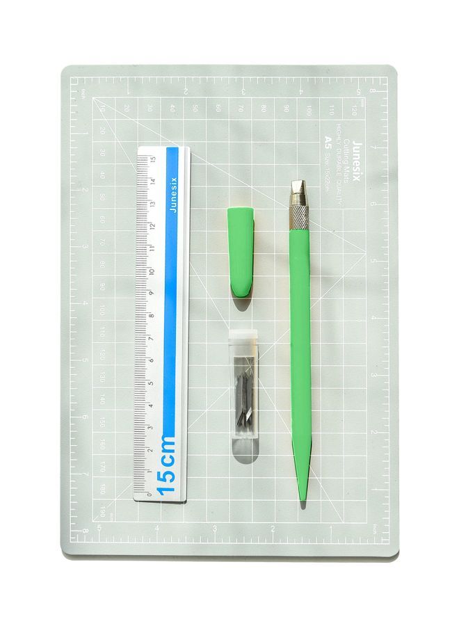 NIBEMINENT A5 Cutting Mat Set Green/Silver/White - Image 1