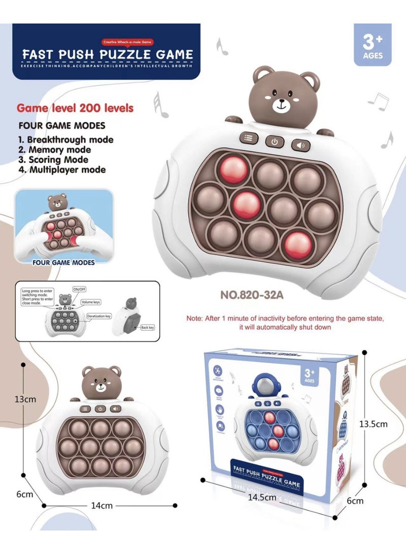 Uthriyya Electronic Quick Push Light Up Pop Game Fidget Toys for Adults and Kids ,Puzzle Game Machine Push Pop Bubble Fidget Sensory Toy Birthday Gifts - Image 2