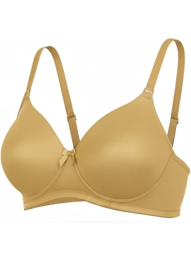 لوف بيل Padded Wirefree Nylon Tshirt Bra - Soft Pad Everyday Bra - Image 1