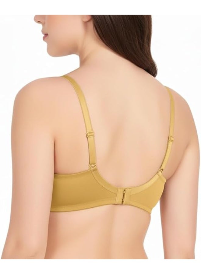 لوف بيل Padded Wirefree Nylon Tshirt Bra - Soft Pad Everyday Bra - Image 3