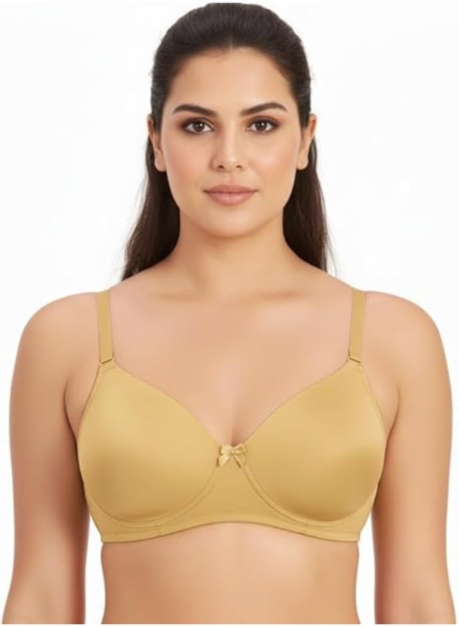 لوف بيل Padded Wirefree Nylon Tshirt Bra - Soft Pad Everyday Bra - Image 4