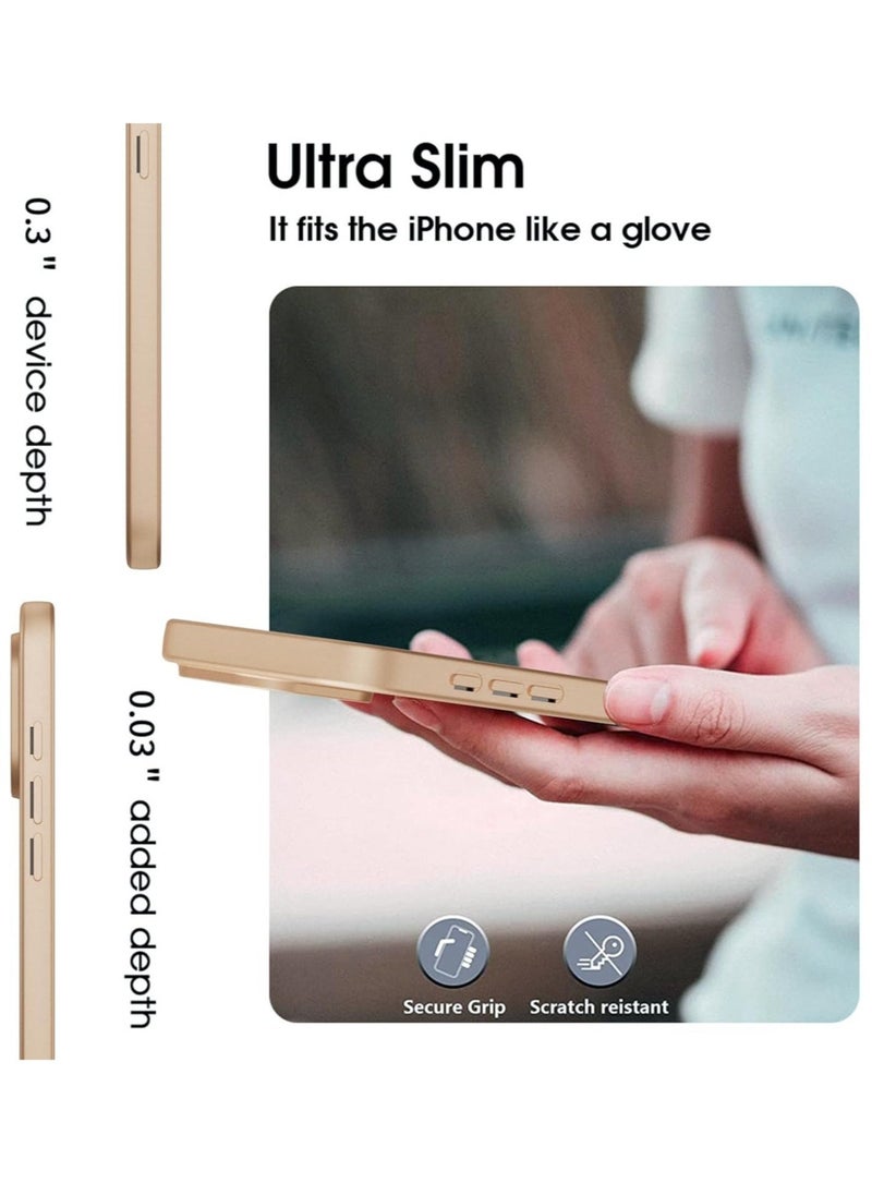 JAJEEK "Ultra-Thin Matte Gold iPhone 16 Pro Max Case – Shockproof, Anti-Scratch with Camera Lens & Screen Protectors" - Image 4