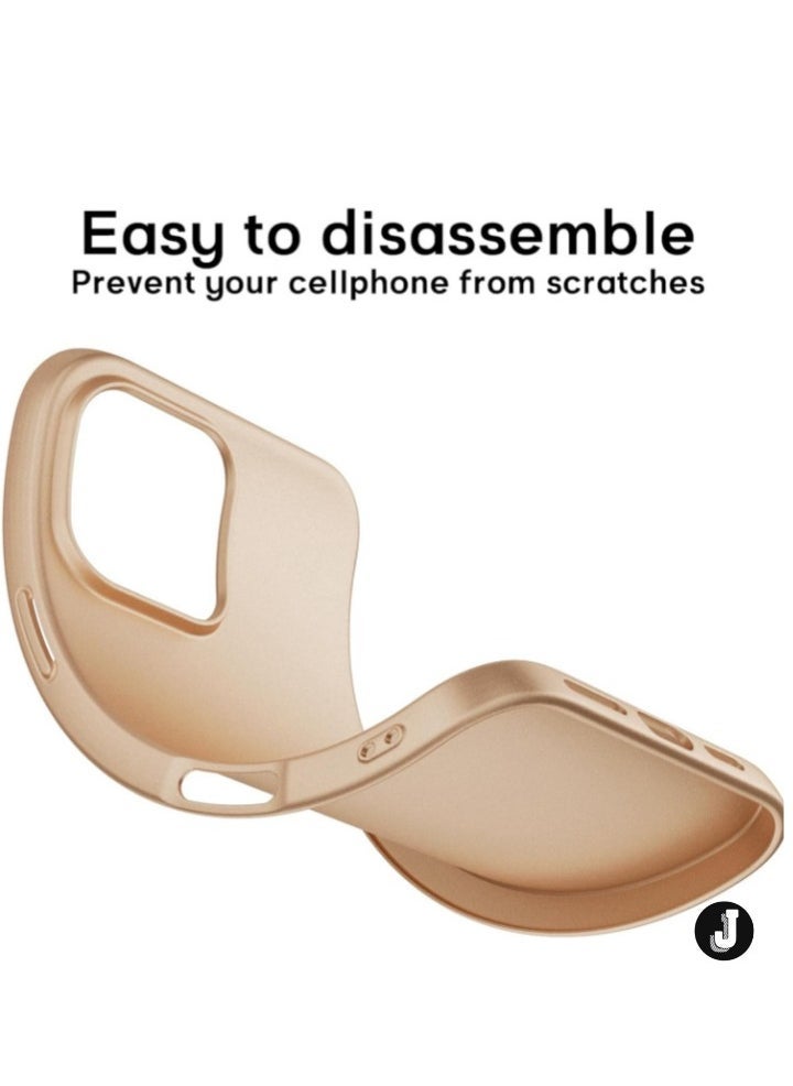 JAJEEK "Ultra-Thin Matte Gold iPhone 16 Pro Max Case – Shockproof, Anti-Scratch with Camera Lens & Screen Protectors" - Image 5