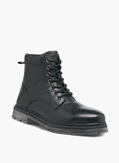 Lee Cooper Mens Textured Chukka Boots With Zip Closure