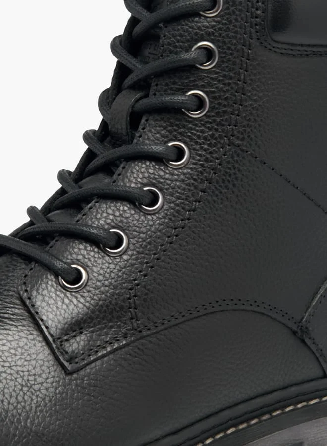 Lee Cooper Mens Textured Chukka Boots With Zip Closure