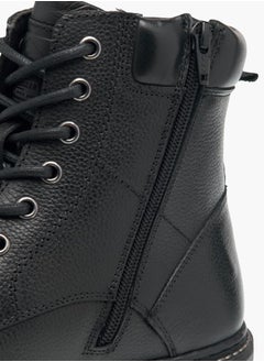 Lee Cooper Mens Textured Chukka Boots With Zip Closure  - Image 4