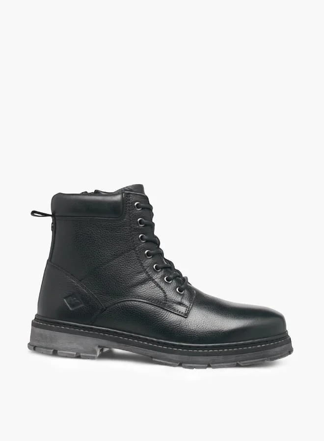 Lee Cooper Mens Textured Chukka Boots With Zip Closure