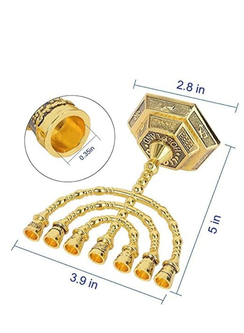 BRTAGG - 7 Branch Candle Holder (5 Inches, Gold) - Image 3