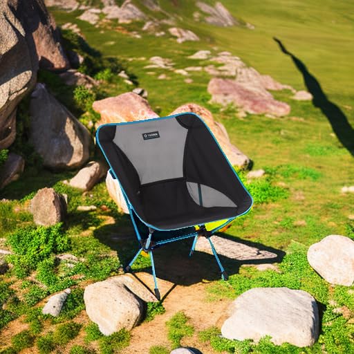 Helinox Chair One Original Lightweight, Compact, Collapsible Camping Chair, Black/Blue - Image 5