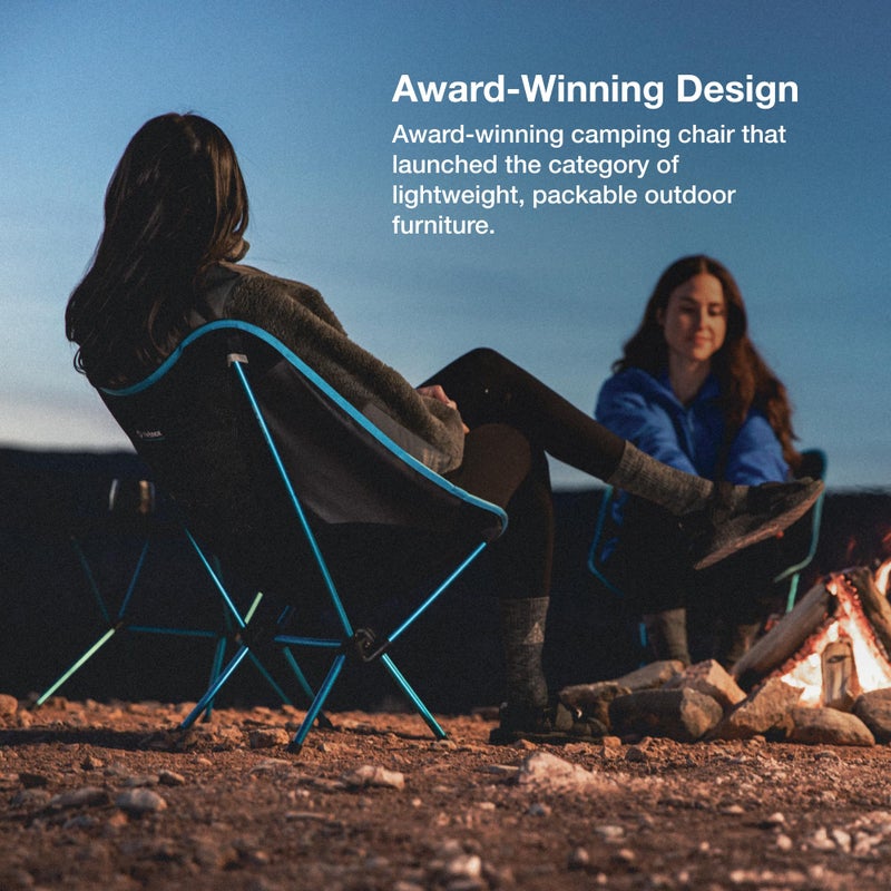 Helinox Chair One Original Lightweight, Compact, Collapsible Camping Chair, Black/Blue - Image 3