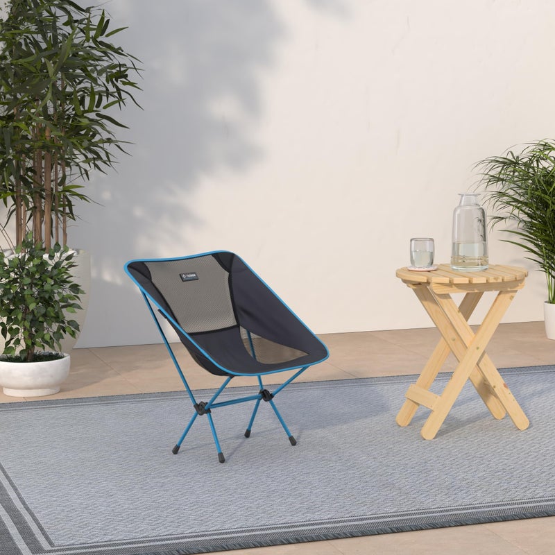 Helinox Chair One Original Lightweight, Compact, Collapsible Camping Chair, Black/Blue - Image 2