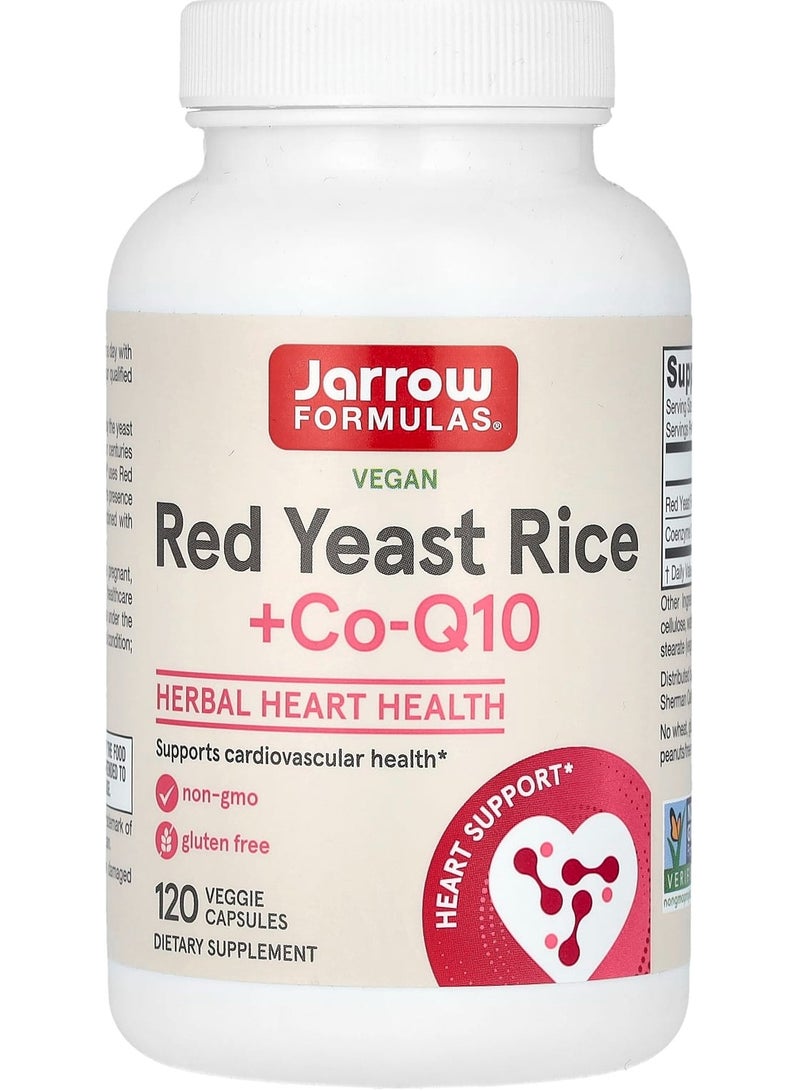 jarrow formulas Vegan Red Yeast Rice + Co-Q10, 120 Veggie Capsules