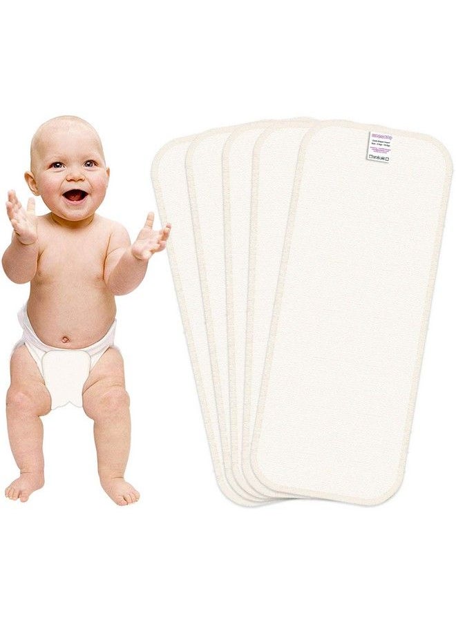 BEMBIKA - Cloth Diaper For Inserts Natures Cloth Diaper Liner Reusable Washable Cotton Diaper Nappy Inserts For Baby Cloth Diapers (Set Of 5)(Bemboo Terry4 Layer) - Image 1
