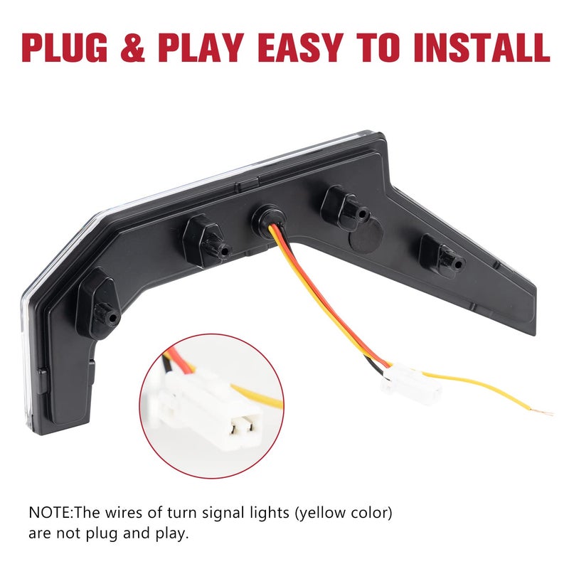 A & UTV PRO مجموعة أضواء أكسنت أمامية A & UTV PRO، ضوء مميز مع إشارة LED صفراء لسيارات 2014-2018 بولاريس RZR XP 4 1000، 2015-2020 RZR 900 XC 900S، ملحقات قانونية على الطريق، توصيل وتشغيل، 2 قطعة - Image 5