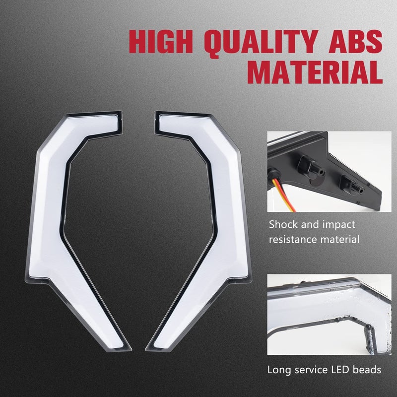 A & UTV PRO مجموعة أضواء أكسنت أمامية A & UTV PRO، ضوء مميز مع إشارة LED صفراء لسيارات 2014-2018 بولاريس RZR XP 4 1000، 2015-2020 RZR 900 XC 900S، ملحقات قانونية على الطريق، توصيل وتشغيل، 2 قطعة - Image 3