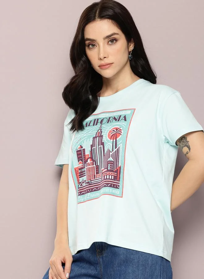 Dillinger Women Graphic Print Boxy Fit T-Shirt