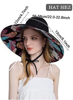 SYOSI Sun Hats for Women Lovely Summer Ladies Sun Hat Floppy Cotton Wide Brim Hat Double-Sided Foldable Hats Uv Protection Travel Hat Hiking Hat Fishing Hat  - Image 5