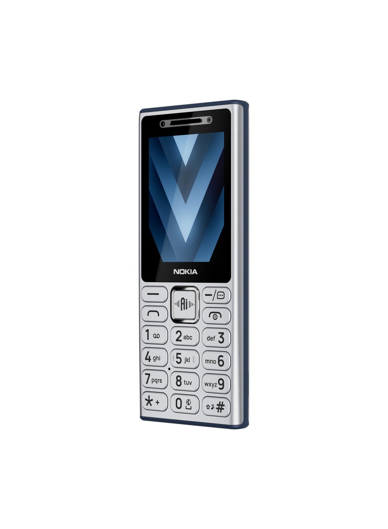 نوكيا 210 ثنائي الشريحة، فضي، 64 ميجابايت من ذاكرة الوصول العشوائي، 128 ميجابايت، 4G - إصدار الشرق الأوسط - Image 2