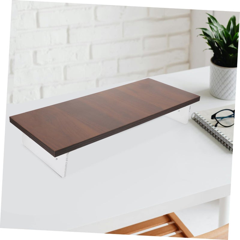 Acrylic Laptop Stand Vertical Desk Riser With Stable Base Organizer - Image 5