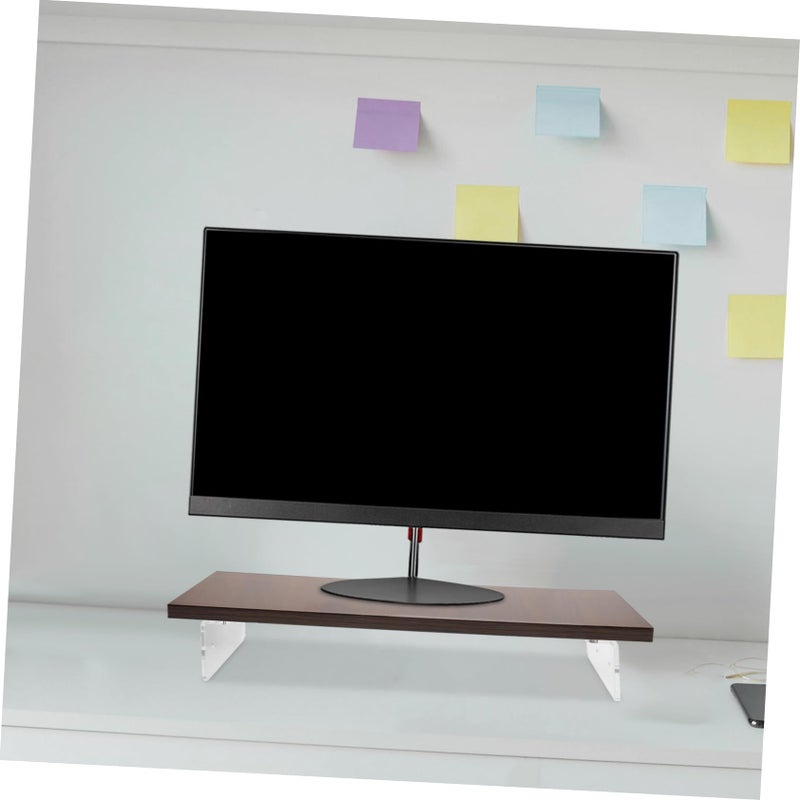 Acrylic Laptop Stand Vertical Desk Riser With Stable Base Organizer - Image 4