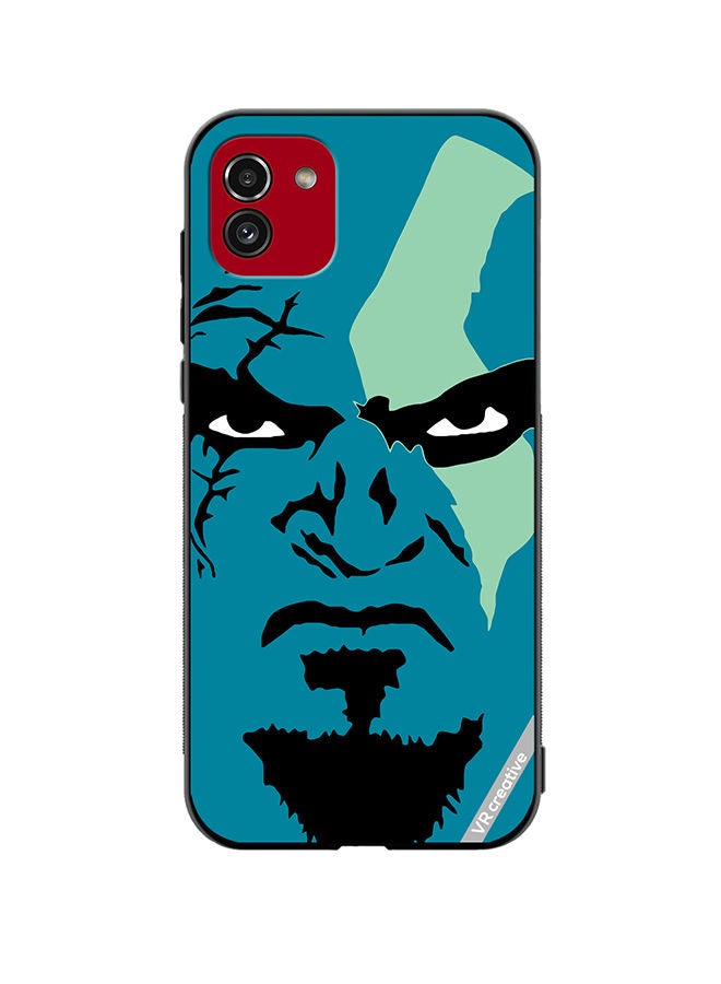 VR CREATIVE Protective Case Cover For Samsung Galaxy A03 Face God Of War Design Multicolour - Image 1