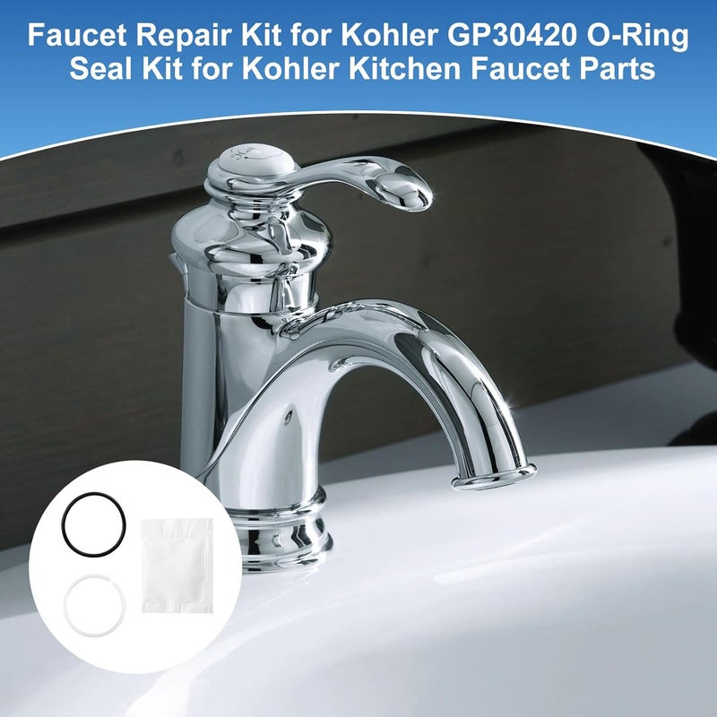Llhhs طقم إصلاح صنبور لكوهلر GP30420 طقم ختم O-Ring لأجزاء صنبور المطبخ كوهلر مع محامل، O-Rings وزيت، طقم إصلاح لصنابير المطبخ ذات التحكم الفردي - Image 5