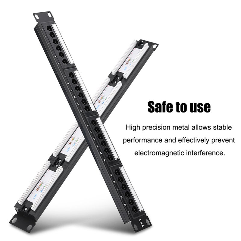 LAN Network Adapter CAT6 24 Port Patch Panel Rack Cable Wall Mounted Bracket Rack Tool - Image 5