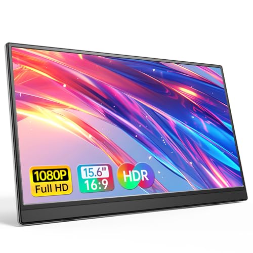 Anyuse Portable Monitor 15.6 Inch 1080P USB-C HDMI Ultra-Slim Travel Monitor with Kickstand, for Laptop, PC, Mac Phone, PS, Xbox, Swich IPS Ultra-Thin Zero Frame Gaming - Image 1